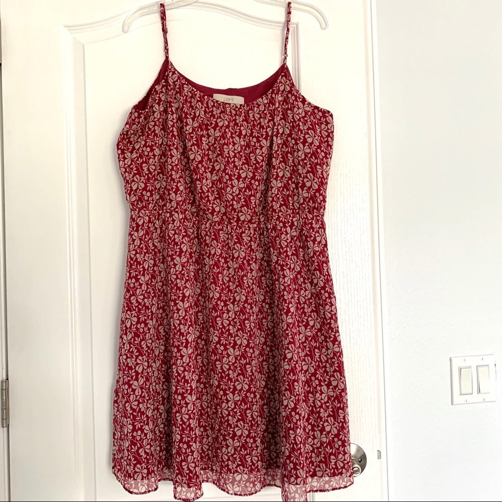 Loft floral dress with elastic waist